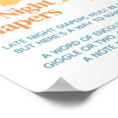 ここ来で息子の赤ん坊シャワー深夜おむつ ポスター (角)