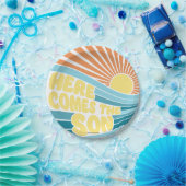 ここ来で息子の赤ん坊シャワー紙プレート ペーパープレート (パーティー)