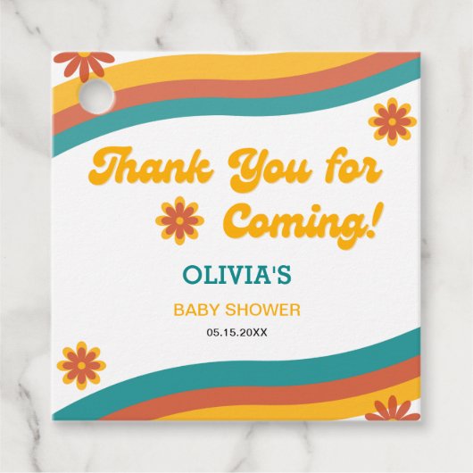 ここ来で息子は赤ちゃんシャワー フェイバータグ (正面)