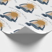 ここ来で息子ボホ男の子のシャワー ラッピングペーパー (角)