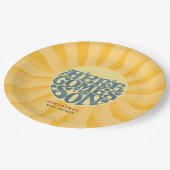 ここ来で息子レトロベイビーシャワー ペーパープレート (アングル)