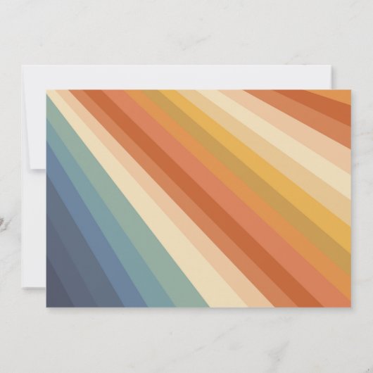 ここ来で息子レトロ男の子のシャワー 招待状 (裏面)