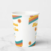 ここ来で息子レトロ男の子のシャワー 紙コップ (左)