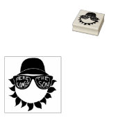 ここ来で息子男の赤ちゃんシャワー ラバースタンプ (押印)