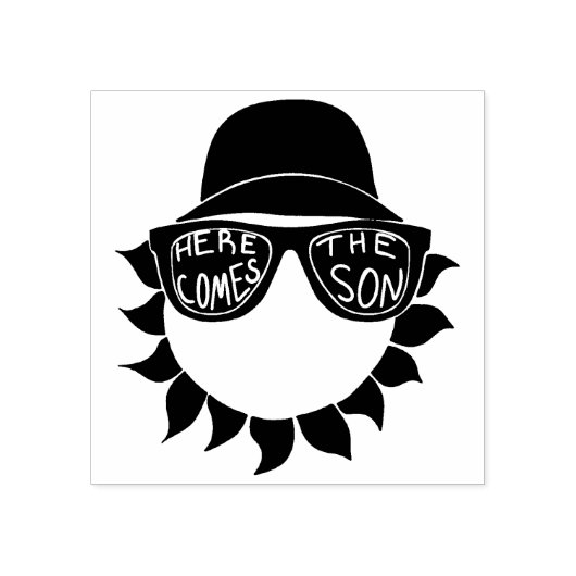 ここ来で息子男の赤ちゃんシャワー ラバースタンプ (インプリント)