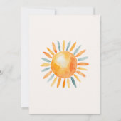 ここ来で息子男の赤ちゃんシャワー 招待状 (裏面)