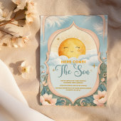 ここ来で息子男の赤ちゃんベイビーシャワー 招待状