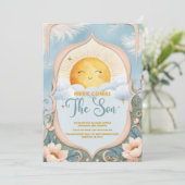 ここ来で息子男の赤ちゃんベイビーシャワー 招待状 (スタンド正面)