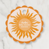 ここ来で息子boho黄色の赤ちゃんシャワー フェイバータグ (裏面)