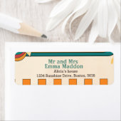 ここ来で日レトロ赤ちゃんシャワー ラベル (インサイチュ)