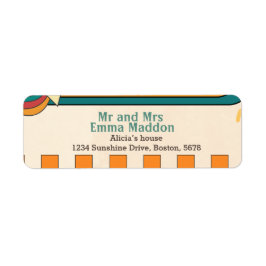 ここ来で日レトロ赤ちゃんシャワー ラベル