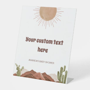 ここ来で日赤ちゃんシャワーカスタムテーブルトップ 台座サイン