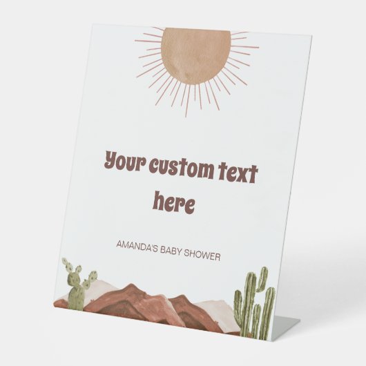 ここ来で日赤ちゃんシャワーカスタムテーブルトップ 台座サイン (正面)