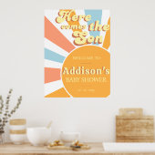 ここ来で男の子のシャワー歓迎ポスター ポスター (キッチン)