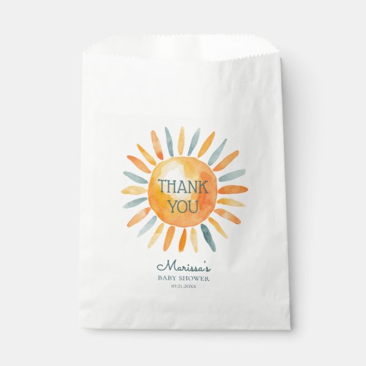 ここ来で男の子の赤ちゃんシャワー フェイバーバッグ (正面)