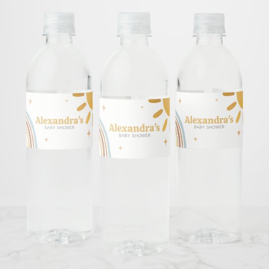 ここ来で男の子の赤ちゃんシャワー ペットボトルラベル (ボトル)