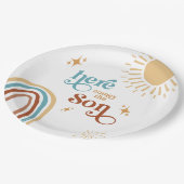 ここ来で男の子の赤ちゃんシャワー ペーパープレート (アングル)