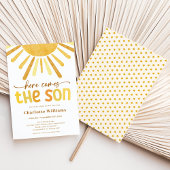 ここ来で男の子の赤ちゃんシャワー 招待状