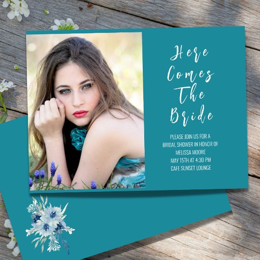 ここ来で花嫁のシャワーの招待状 招待状