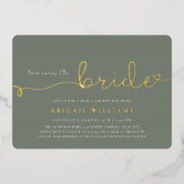 ここ来で花嫁のフォイル招待状 箔招待状 (正面)