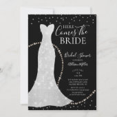 ここ来で花嫁の花嫁のシャワーの招待状 招待状 (正面)