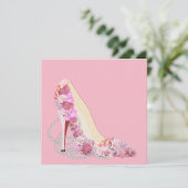 ここ来で花嫁ピンク&フラワーダイヤモンドパーティー 招待状 (スタンド正面)