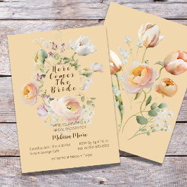 ここ来で花嫁、ブライダルのシャワー招待状 招待状