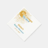 ここ来でbohoレトロな赤ちゃんシャワー スタンダードカクテルナプキン (角)