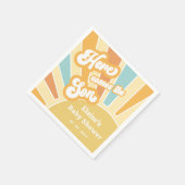 ここ来でbohoレトロな赤ちゃんシャワー スタンダードカクテルナプキン (角)