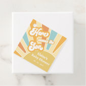 ここ来でbohoレトロな赤ちゃんシャワー フェイバータグ (インサイチュ)