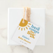 ここ来でbohoレトロな赤ちゃんシャワー フェイバータグ (インサイチュ)