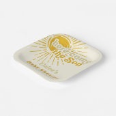 ここ来でbohoレトロな赤ちゃんシャワー ペーパープレート (傾斜あり)