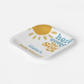 ここ来でbohoレトロな赤ちゃんシャワー ペーパープレート (傾斜あり)