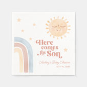 ここ来でBoho Baby Shower スタンダードカクテルナプキン (正面)