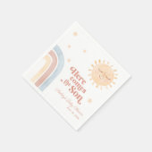 ここ来でBoho Baby Shower スタンダードカクテルナプキン (角)