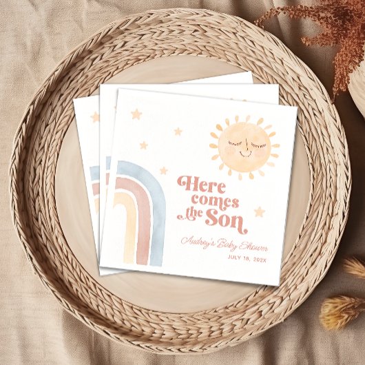 ここ来でBoho Baby Shower スタンダードカクテルナプキン