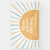 ここ来でBoho Sunshine Baby Shower 横断幕 (縦)