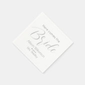 ここ来でBride Scriptブライダルシャワー スタンダードカクテルナプキン (角)