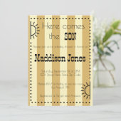 ここ来でSON赤ん坊シャワーの招待状 招待状 (スタンド正面)