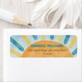 ここ来でSon Blue Rays Sunshine Baby Shower ラベル (インサイチュ)