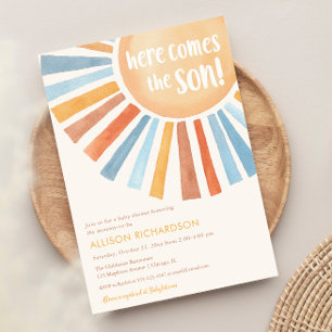 ここ来でSON boho sunshine baby shower 招待状