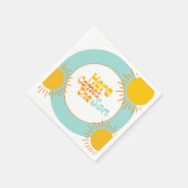 ここ来でSon retro baby shower スタンダードカクテルナプキン (角)