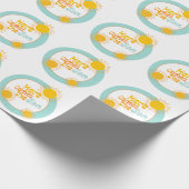 ここ来でSon retro baby shower ラッピングペーパー (角)