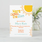 ここ来でSon retro baby shower 招待状 (スタンド正面)