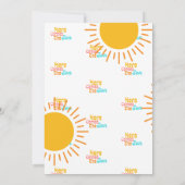 ここ来でSon retro baby shower 招待状 (裏面)