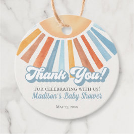 ここ来でSon Sunshine Baby Showerのメッセージカード フェイバータグ