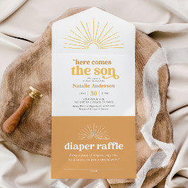 ここ来でSon Sunshine Baby Shower オールインワン招待状