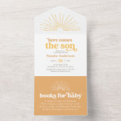 ここ来でSon Sunshine Baby Shower オールインワン招待状 (内側)