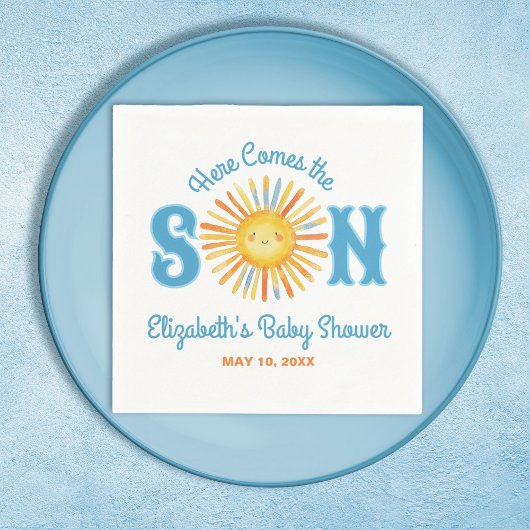 ここ来でSon Sunshine Baby Shower スタンダードカクテルナプキン
