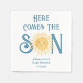 ここ来でSon Sunshine Baby Shower スタンダードカクテルナプキン (正面)